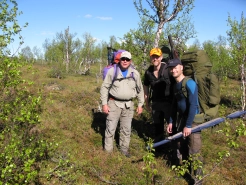 Getting ready for the hike back Getting ready for the hike back